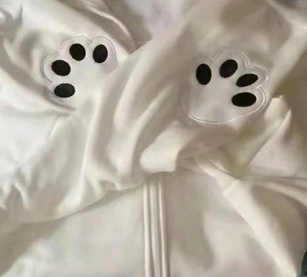 Apparel Smiling Teddy Bear With Paw Embroidery Zipper Hoodie 13 Apparel Smiling Teddy Bear With Paw Embroidery Zipper Hoodie