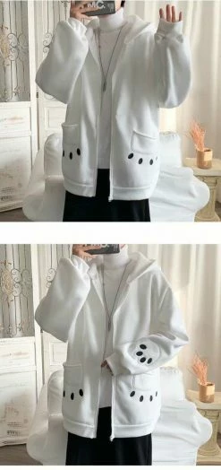 Apparel Smiling Teddy Bear With Paw Embroidery Zipper Hoodie 18 Apparel Smiling Teddy Bear With Paw Embroidery Zipper Hoodie