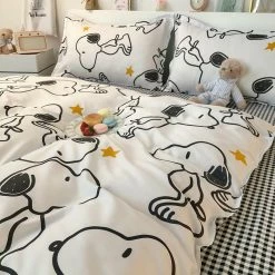 Home Decor Snoopy And Spot Print Dog Bedding Set Bedding Sets 45 Home Decor Snoopy And Spot Print Dog Bedding Set Bedding Sets