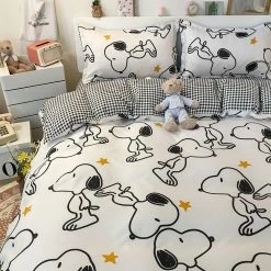 Home Decor Snoopy And Spot Print Dog Bedding Set Bedding Sets 39 Home Decor Snoopy And Spot Print Dog Bedding Set Bedding Sets