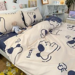 Home Decor Snoopy And Spot Print Dog Bedding Set Bedding Sets 57 Home Decor Snoopy And Spot Print Dog Bedding Set Bedding Sets