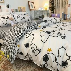 Home Decor Snoopy And Spot Print Dog Bedding Set Bedding Sets