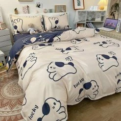 Home Decor Snoopy And Spot Print Dog Bedding Set Bedding Sets 34 Home Decor Snoopy And Spot Print Dog Bedding Set Bedding Sets
