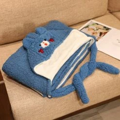 Apparel Soft Bunny Bear Poncho Fleece Blanket Cloak
