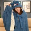 Apparel Soft Bunny Bear Poncho Fleece Blanket Cloak