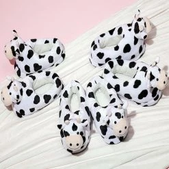 Apparel Soft Cow Plush Slippers