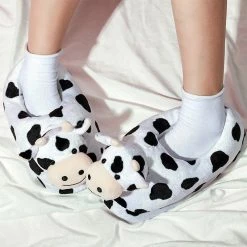 Apparel Soft Cow Plush Slippers