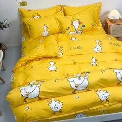 Home Decor Sora The Swan Yellow Bedding Set