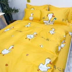 Home Decor Sora The Swan Yellow Bedding Set