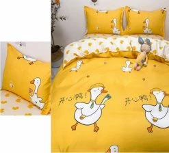 Home Decor Sora The Swan Yellow & White Bedding Set Sea Animals 20 Home Decor Sora The Swan Yellow & White Bedding Set Sea Animals