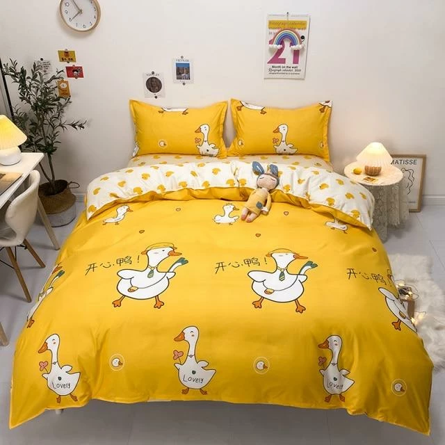 Home Decor Sora The Swan Yellow & White Bedding Set Sea Animals 3 Home Decor Sora The Swan Yellow & White Bedding Set Sea Animals