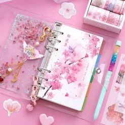 Accessories Notebook & Journals Sparkly Sakura Cherry Blossom Diary Set 20 Accessories Notebook & Journals Sparkly Sakura Cherry Blossom Diary Set