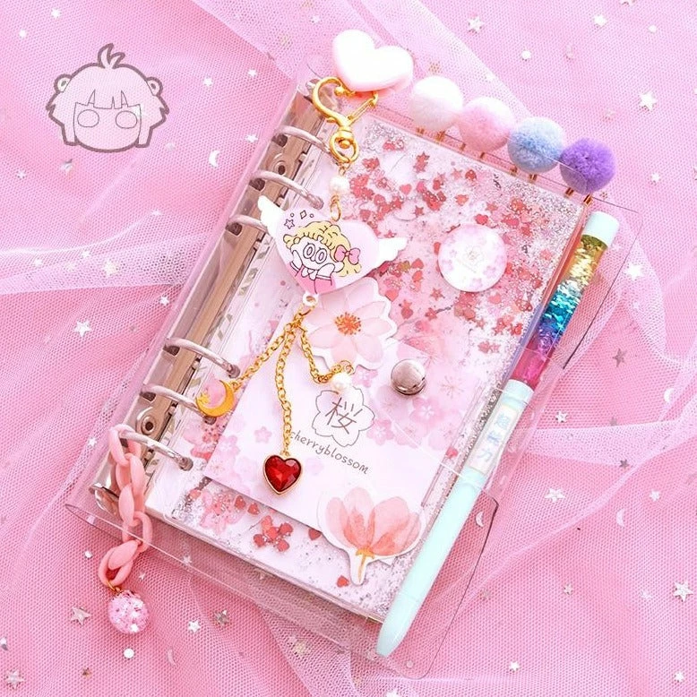 Accessories Notebook & Journals Sparkly Sakura Cherry Blossom Diary Set 5 Accessories Notebook & Journals Sparkly Sakura Cherry Blossom Diary Set