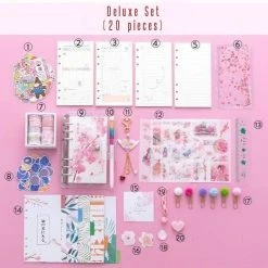 Accessories Notebook & Journals Sparkly Sakura Cherry Blossom Diary Set 13 Accessories Notebook & Journals Sparkly Sakura Cherry Blossom Diary Set