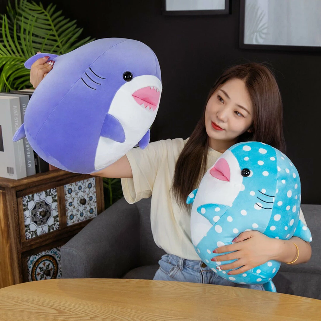 Soft Toy Plush & Toys Squishy Round Shark Plushies 9 Soft Toy Plush & Toys Squishy Round Shark Plushies