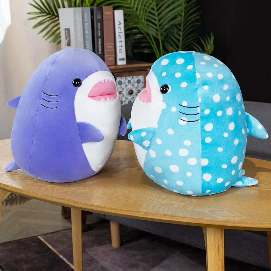 Soft Toy Plush & Toys Squishy Round Shark Plushies 4 Soft Toy Plush & Toys Squishy Round Shark Plushies
