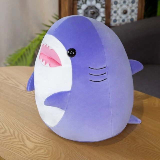 Soft Toy Plush & Toys Squishy Round Shark Plushies 8 Soft Toy Plush & Toys Squishy Round Shark Plushies