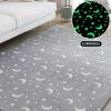 Home Decor Starry Night Glow-in-the-dark Faux Fur Rug Carpet