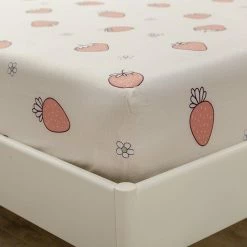 Home Decor Strawberry Cream Fitted Bedsheet 14 Home Decor Strawberry Cream Fitted Bedsheet