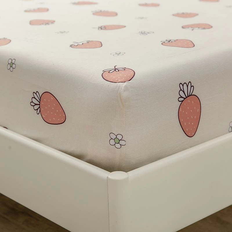 Home Decor Strawberry Cream Fitted Bedsheet 6 Home Decor Strawberry Cream Fitted Bedsheet