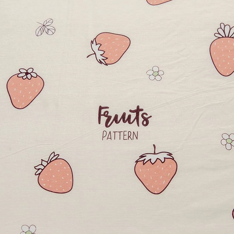 Home Decor Strawberry Cream Fitted Bedsheet 9 Home Decor Strawberry Cream Fitted Bedsheet