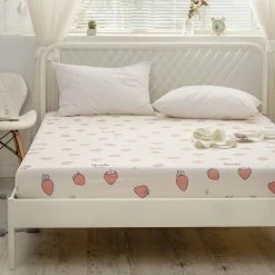 Home Decor Strawberry Cream Fitted Bedsheet 15 Home Decor Strawberry Cream Fitted Bedsheet