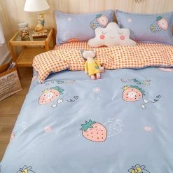 Home Decor Strawberry Floating In The Love Sky Bedding Set