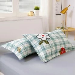 Home Decor Strawberry Mint Checkered Bedding Set Home & Pets 18 Home Decor Strawberry Mint Checkered Bedding Set Home & Pets