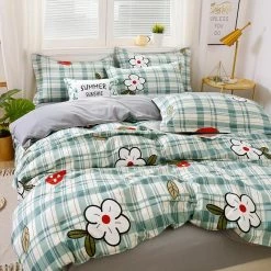 Home Decor Strawberry Mint Checkered Bedding Set Home & Pets 15 Home Decor Strawberry Mint Checkered Bedding Set Home & Pets