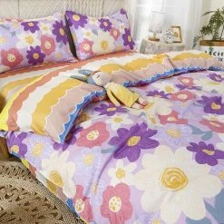 Home Decor Stunning Field Of Flowers Bedding Set