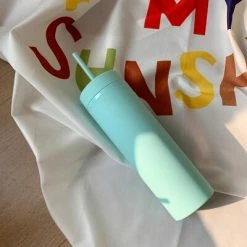 Home Decor Home & Pets Summer Candy Water Bottle With Straw