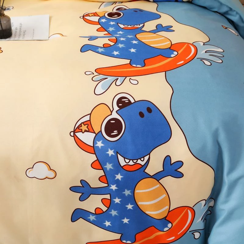 Home Decor Super-Charged Dino Surfing Supreme Polyester Bedding Set 4 Home Decor Super-Charged Dino Surfing Supreme Polyester Bedding Set