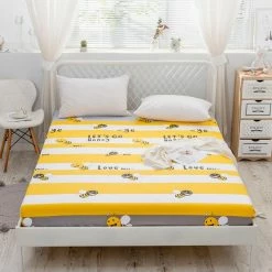 Home Decor Home & Pets Sweet Honey Bees Fitted Bedsheet