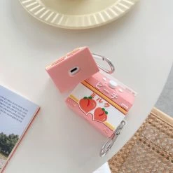 Accessories Sweet Peach Milk Carton Airpods Case (1&2&Pro)