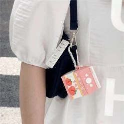 Accessories Sweet Peach Milk Carton Airpods Case (1&2&Pro)