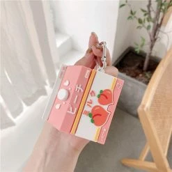Accessories Sweet Peach Milk Carton Airpods Case (1&2&Pro)