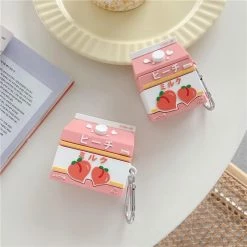 Accessories Sweet Peach Milk Carton Airpods Case (1&2&Pro)