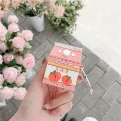 Accessories Sweet Peach Milk Carton Airpods Case (1&2&Pro)