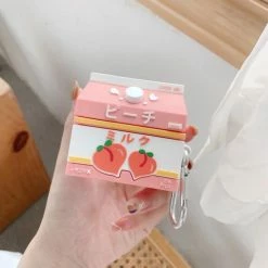 Accessories Sweet Peach Milk Carton Airpods Case (1&2&Pro)