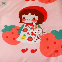 Home Decor Home & Pets Sweet Pink Strawberry Kawaii Girl Supreme Bedding Set 13 Home Decor Home & Pets Sweet Pink Strawberry Kawaii Girl Supreme Bedding Set