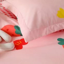 Home Decor Home & Pets Sweet Pink Strawberry Kawaii Girl Supreme Bedding Set 16 Home Decor Home & Pets Sweet Pink Strawberry Kawaii Girl Supreme Bedding Set