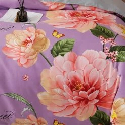 Home Decor Sweet Romantic Dahlia Flower Supreme Bedding Set