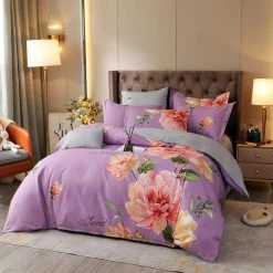 Home Decor Sweet Romantic Dahlia Flower Supreme Bedding Set