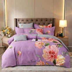 Home Decor Sweet Romantic Dahlia Flower Supreme Bedding Set