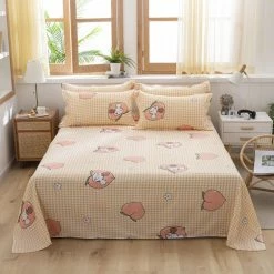 Home Decor Sweet Strawberry And Cute Peach Print Bedding Set Home & Pets