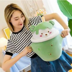 Soft Toy Teddy Bear Bubble Tea Cup Plush & Toys