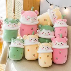 Soft Toy Teddy Bear Bubble Tea Cup Plush & Toys