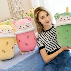 Soft Toy Teddy Bear Bubble Tea Cup Plush & Toys