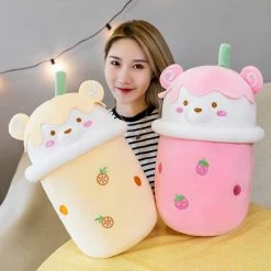 Soft Toy Teddy Bear Bubble Tea Cup Plush & Toys