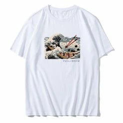 Apparel The Great Wave Of Sushi Japanese Print Women's Tee